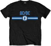 AC/DC Heren Tshirt -XL- Blue Logo & Stripe Zwart
