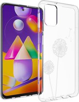 iMoshion Design voor de Samsung Galaxy M31s hoesje - Paardenbloem - Wit