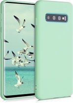 kwmobile telefoonhoesje voor Samsung Galaxy S10 - Hoesje voor smartphone - Back cover in mat mintgroen