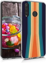 kwmobile telefoonhoesje voor Huawei P30 Lite - Hoesje voor smartphone in meerkleurig - Retro Strepen en Straal design