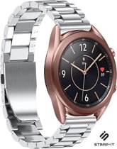 Stalen Smartwatch bandje - Geschikt voor  Samsung Galaxy Watch 3 stalen band 41mm - zilver - Strap-it Horlogeband / Polsband / Armband