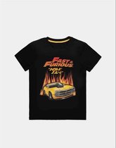 The Fast And The Furious Heren Tshirt -L- Hot Flames Zwart