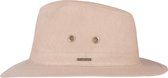 Hatland - UV Fedora hoed voor heren - Yannick - Khaki - maat XL (61CM)