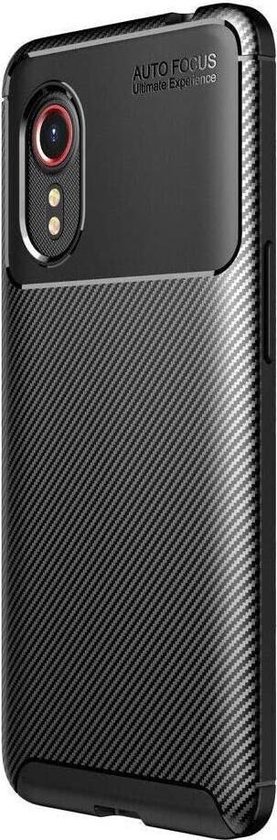 Hoesje Siliconen Carbon TPU Back Cover Zwart Geschikt voor Samsung Galaxy Xcover 5