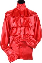 Dracula blouse rood satijn luxe OP=OP