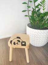 Houten Kinderkrukje met Panda - Kraam Cadeau - Eerste verjaardag - Kinderstoel