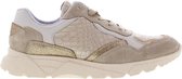 Tango | Kate 15-c beige suede bone white/gold leather sneaker - off white sole | Maat: 41