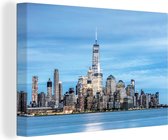 Canvas Schilderij De skyline van New York City met het One World Trade Center - 120x80 cm - Wanddecoratie