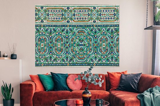 Une décoration traditionnelle marocaine en mosaïque Toile 160x120 cm -  Tirage photo... | bol.com