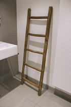 Bewonen Teun badkamer decoratie ladder rustiek 150cm - bruin teak