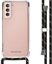 iMoshion Backcover met koord Samsung Galaxy S21 hoesje - Zwart Goud
