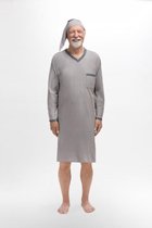 Martel Sylwester heren nachthemd met slaapmuts grijs 4XL