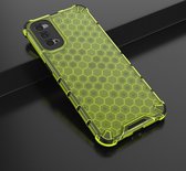 Oppo Reno 4 5G Hoesje - Mobigear - Honeycomb Serie - Hard Kunststof Backcover - Groen - Hoesje Geschikt Voor Oppo Reno 4 5G