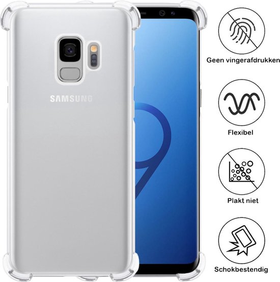 Verleiden opener scheuren Samsung S9 Hoesje Siliconen Shock Proof Case - Samsung Galaxy S9 Hoesje  Transparant -... | bol.com