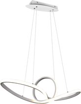 LED Hanglamp - Trion Sonso - 28W - Natuurlijk Wit 4000K - Rond - Mat Wit - Aluminium - BES LED