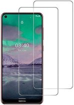 Screenprotector Glas - Tempered Glass Screen Protector Geschikt voor: Nokia 3.4 - 2x