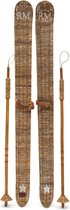 Rustic Rattan Ski Set