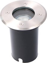 LED Grondspot - Syxi Aton - Inbouw - Rond - GU10 Fitting - Waterdicht IP67 - RVS Geborsteld