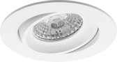 Spot Armatuur GU10 - Primux Delton Pro - Inbouw Rond - Mat Wit - Aluminium - Kantelbaar - Ø82mm