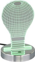 LED Tafellamp - Nitron Bilo - 3W - RGBW - Rond - Glans Chroom - Aluminium