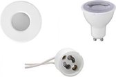 LED Spot Set - Igan - GU10 Fitting - Waterdicht IP65 - Dimbaar - Inbouw Rond - Mat Wit - 6W - Natuurlijk Wit 4200K - Ø82mm