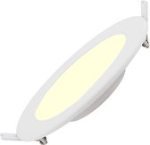 LED Downlight Slim Pro - Igan - Inbouw Rond 6W - Warm Wit 3000K - Mat Wit - Kunststof - Ø115mm