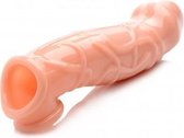 Flesh Extender Gebogen Penissleeve - Beige - Sextoys - Penispompen & Penis Sleeves - Toys voor heren - Penissleeve's