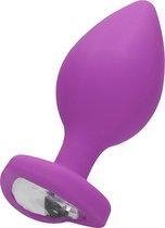 Diamond Heart Butt Plug - Extra Large - Purple