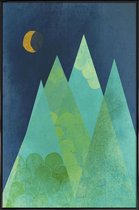 JUNIQE - Poster in kunststof lijst Norway -40x60 /Blauw & Groen