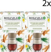 Botanica by Air Wick Elektrische Geurverspreider - Caribische Vetiver & Sandelhout - Starterkit x2