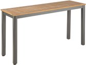 NATERIAL - table de jardin ORIS - table de balcon - 137 x 43 x 74 cm - aluminium - eucalyptus FSC - table en bois - mobilier de balcon - table de patio