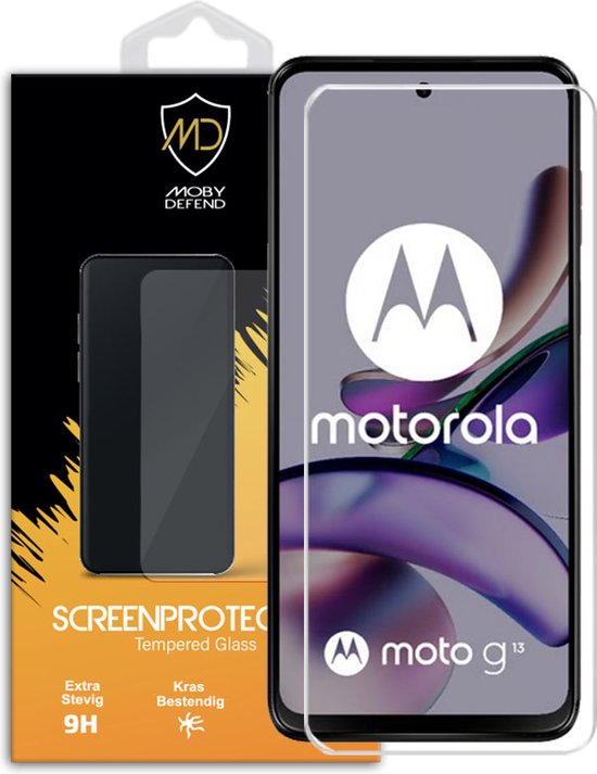 Motorola Moto G13 / G23 / G53 Screenprotector MobyDefend CaseFriendly Gehard Glas...