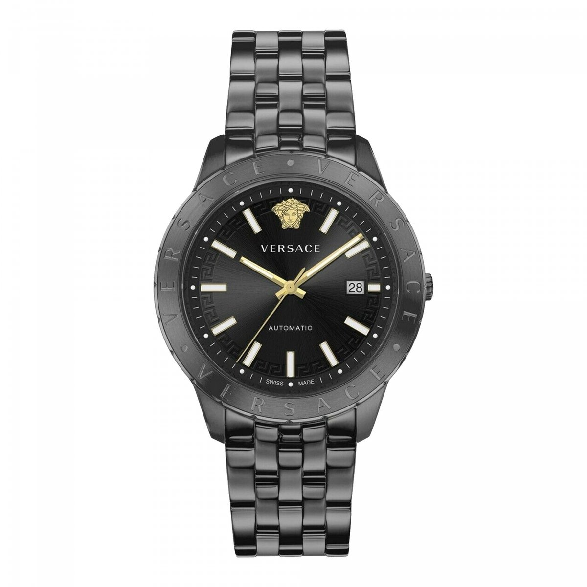 Versace VE2D00621 horloge mannen - Roestvrij Staal - zwart