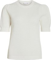Vila Sweater Vidalo O-cou S/s Knit Top/su - Noo 14084421 White Alyssum Mesdames Taille - XXL