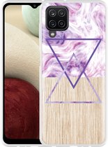 Hoesje Geschikt voor Samsung Galaxy A12 Color Paint Wood Art