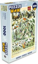 Puzzel Dieren - Vintage - Adolphe Millot - Vogels - Design - Legpuzzel - Puzzel 1000 stukjes volwassenen