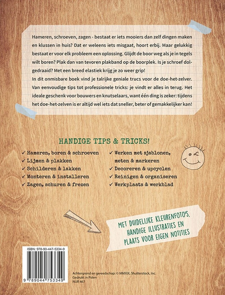 Onmisbare tips en tricks voor de klusser - back cover