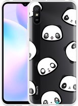 Xiaomi Redmi 9A Hoesje Panda Emotions - Designed by Cazy