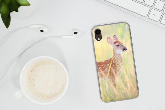 Coque iPhone XR - Cerf - Herbe - Vert - Siliconen