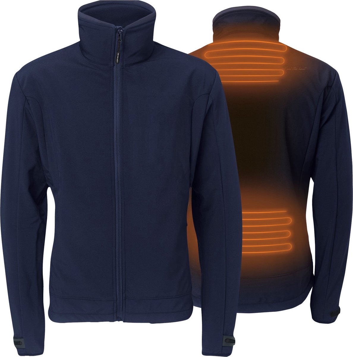 Verwarmde Softshell Jas Regular Fit voor mannen Met extra warme fleecevoering Rapid power technologie Blauw