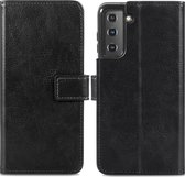 iMoshion Hoesje Geschikt voor Samsung Galaxy S21 Hoesje Met Pasjeshouder - iMoshion Luxe Bookcase - Zwart