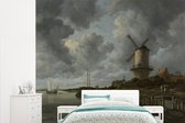Behang - Fotobehang De molen bij Wijk bij Duurstede - Schilderij van Jacob van Ruisdael - Breedte 315 cm x hoogte 260 cm