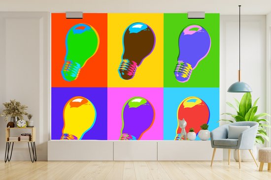 Papier peint Papier peint photo Pop Art - Popart light largeur 375 cm x hauteur 300 cm - Tirage photo sur papier peint vinyle (disponible en 7 formats) - chambre/séjour/bureau