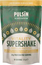 Pulsin | Protein Powder | Supershake Vitality Vanilla Matcha | 1 x 300 gram