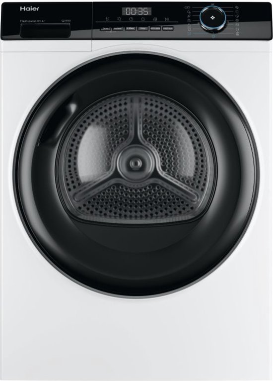 Haier HD90-A2939-S - Wasdroger - 9kg - A++ (NEL E) - Stilste op de markt (65 dB) - Geconnecteerd - 15 programma’s - 10 jaar garantie op onderdelen