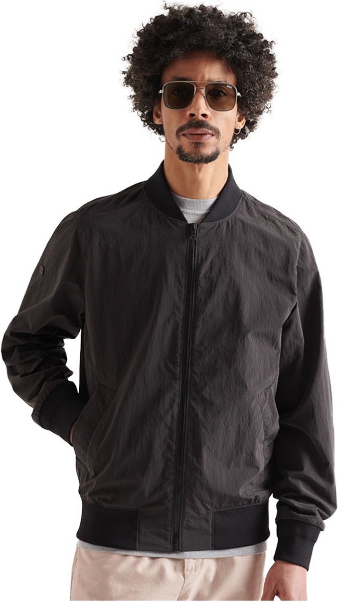 Superdry Ripstop Bomber Jas L Man Zwart