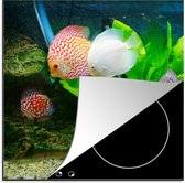 KitchenYeah® Inductie beschermer 78x78 cm - Vissen in een aquarium - Kookplaataccessoires - Afdekplaat voor kookplaat - Inductiebeschermer - Inductiemat - Inductieplaat mat