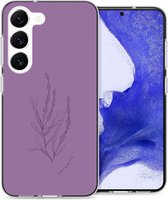 iMoshion Hoesje Geschikt voor Samsung Galaxy S23 Plus Hoesje Siliconen - iMoshion Design hoesje - Paars / Floral Purple
