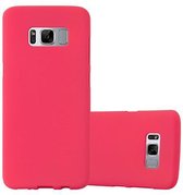 Cadorabo Hoesje geschikt voor Samsung Galaxy S8 in FROST ROOD - Beschermhoes gemaakt van flexibel TPU silicone Case Cover