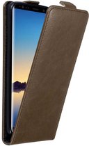 Cadorabo Hoesje voor Samsung Galaxy NOTE 8 in KOFFIE BRUIN - Beschermhoes in flip design Case Cover met magnetische sluiting